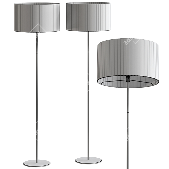 Elegant Haag Floor Lamp 3D model image 2