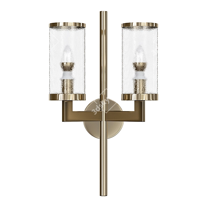 K&W Liaison Double Arm Sconce 3D model image 1