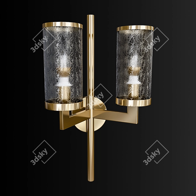 K&W Liaison Double Arm Sconce 3D model image 2