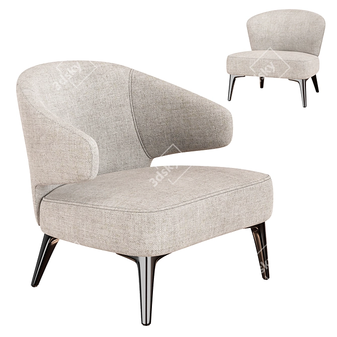 Elegant Aston Armchair: Contemporary Design 3D model image 1