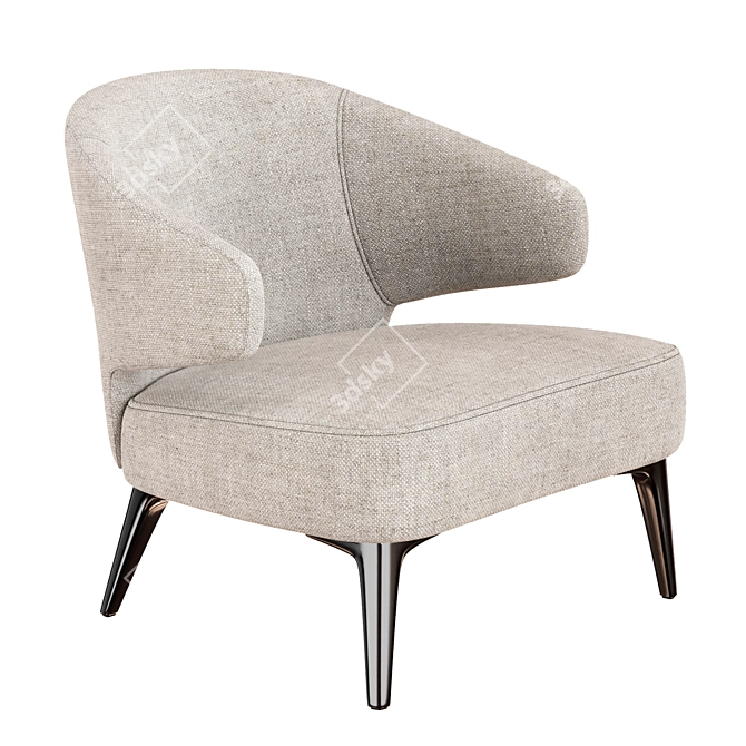 Elegant Aston Armchair: Contemporary Design 3D model image 4