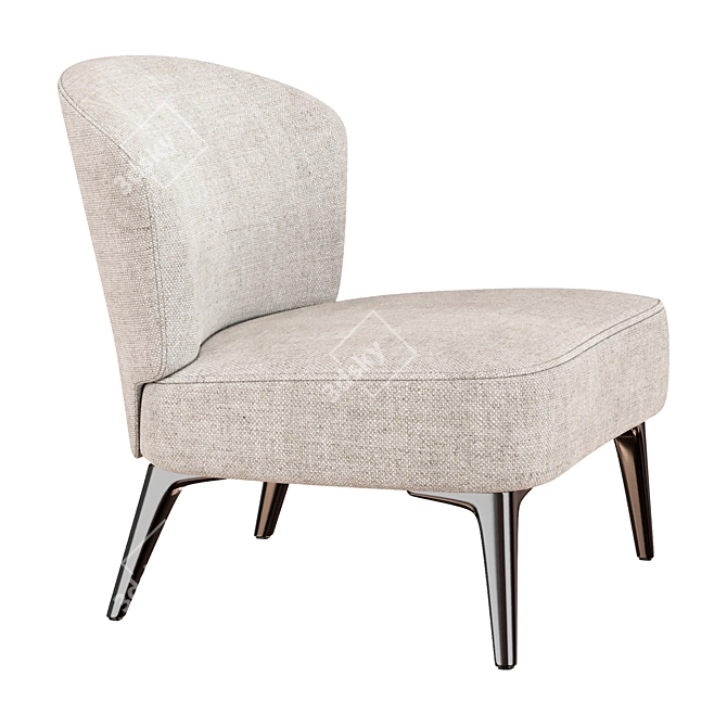 Elegant Aston Armchair: Contemporary Design 3D model image 7