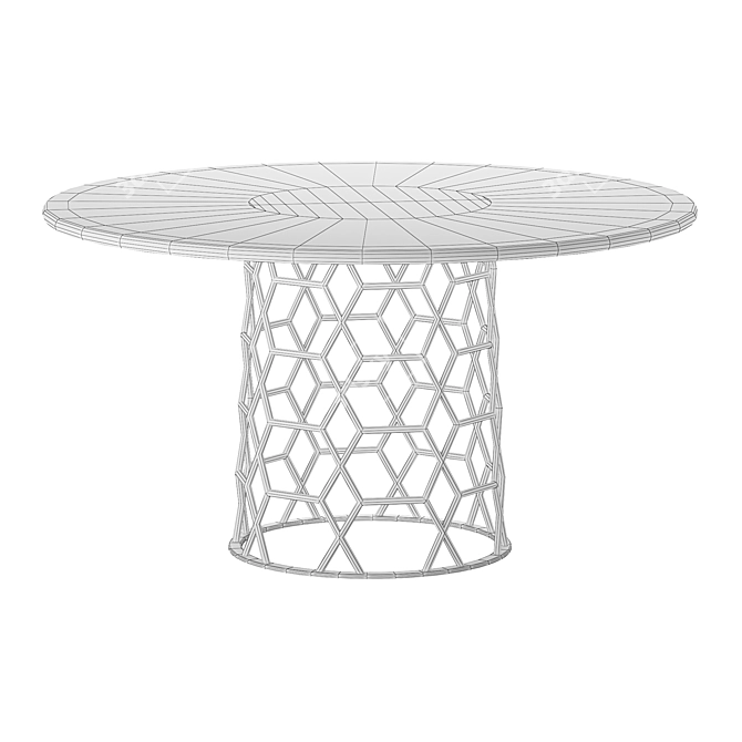 Geometric Concrete Dining Table 3D model image 2