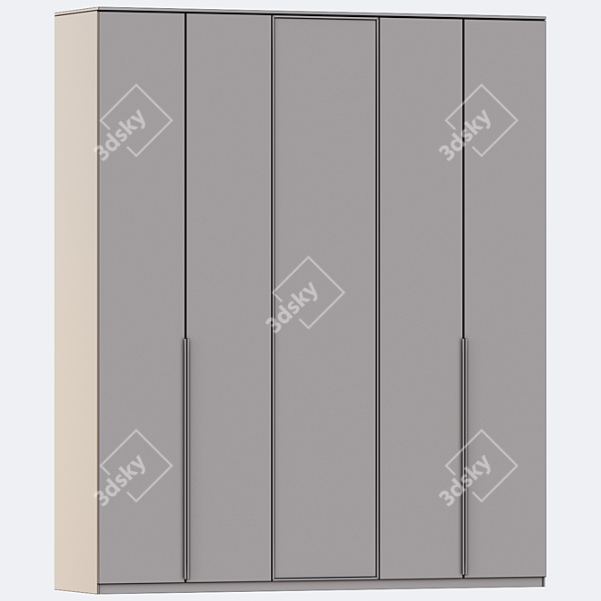 Minimalist Mirrored Wardrobe | H 2850mm x L 2400mm 3D model image 4