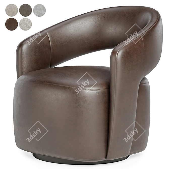 Contemporary Judi Armchair: Ultimate Comfort 3D model image 1