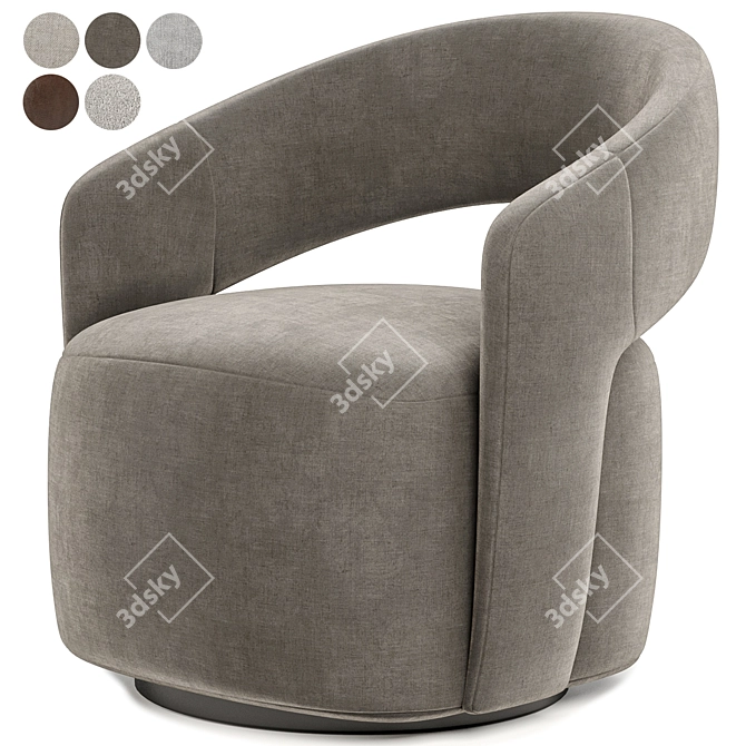 Contemporary Judi Armchair: Ultimate Comfort 3D model image 3