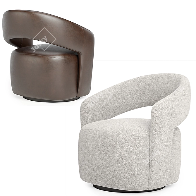 Contemporary Judi Armchair: Ultimate Comfort 3D model image 4