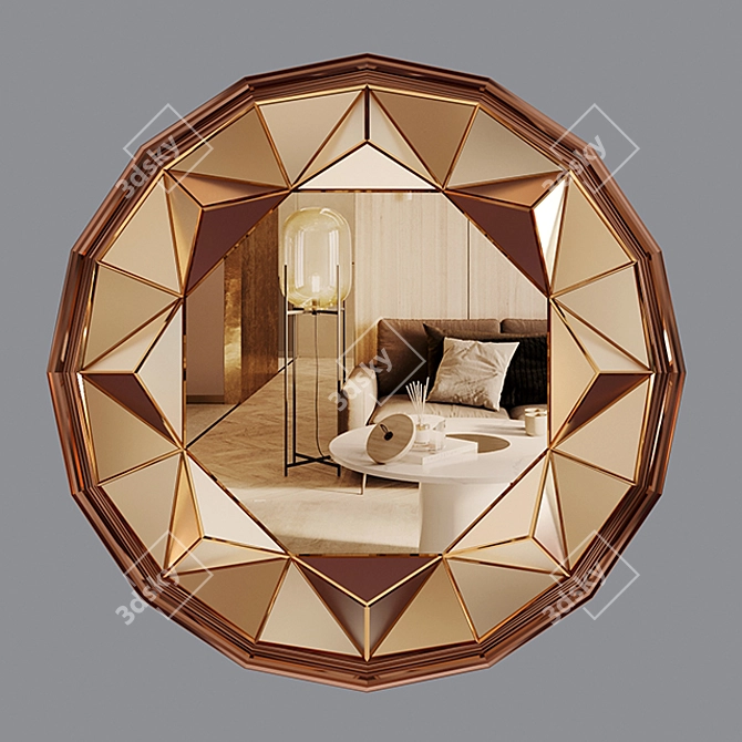  Geometric Decorative Mirror 3D model image 10