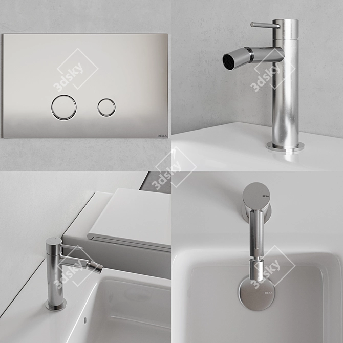 Rexa Design Maybe.2 WC&Bidet: Wall-Hung Luxury 3D model image 5