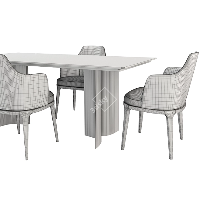 Elegance Redefined: Lema's Lucylle Chair & Gulliwing Table 3D model image 3