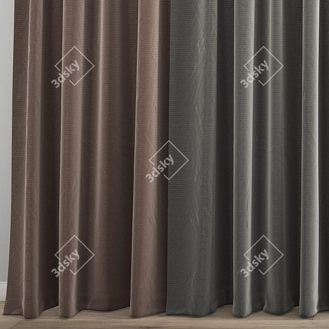 Polygonal Curtain Model 3D model image 2