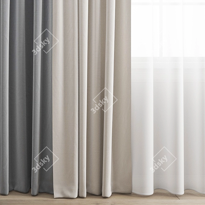 Polygonal Curtain Model 3D model image 3