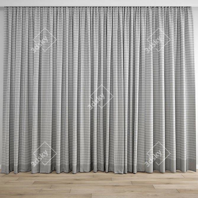 Polygonal Curtain Model 3D model image 4