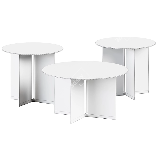 Stylish Mers Coffee Tables 3D model image 2