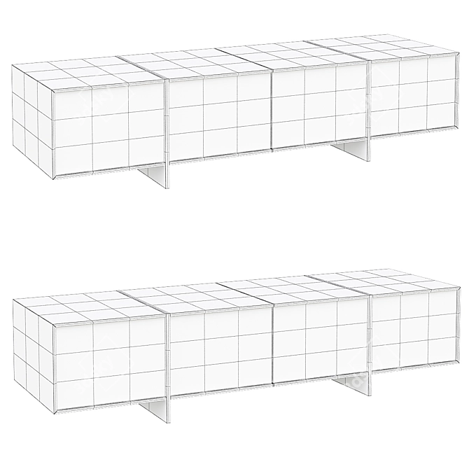 Rhapsody Modern TV Stand 3D model image 2