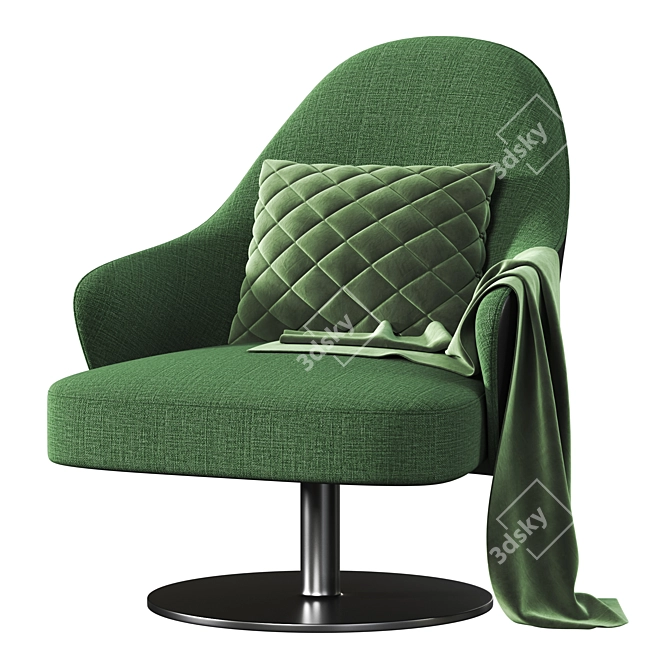 Elegant Reflex Ludwig Armchair 3D model image 3