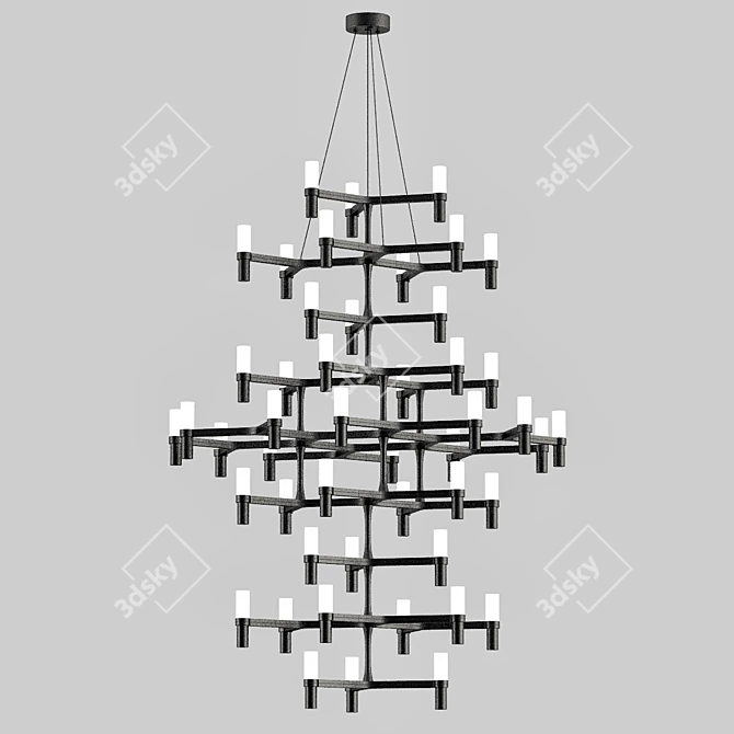 Luxury Crown Summa Chandelier 3D model image 1