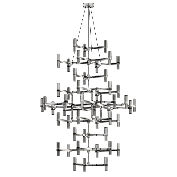 Luxury Crown Summa Chandelier 3D model image 2