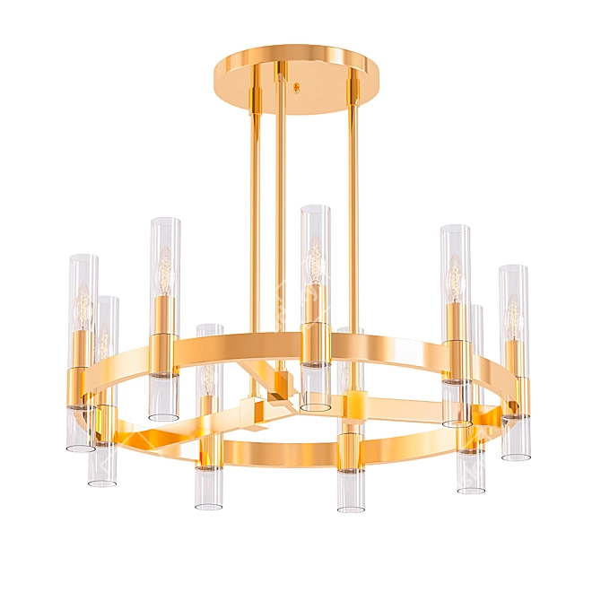 Elegant 9-Light Chandelier 3D model image 1