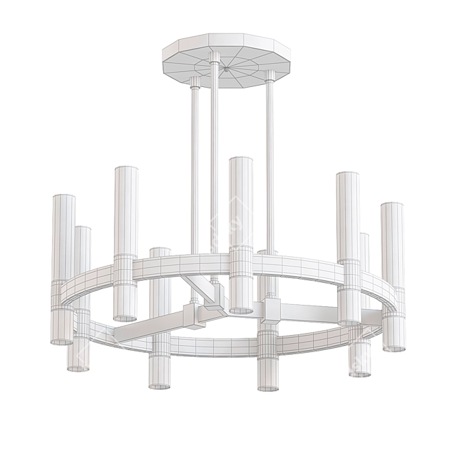 Elegant 9-Light Chandelier 3D model image 2