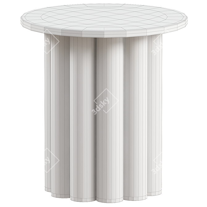 Elegant Hera Side Table 3D model image 2