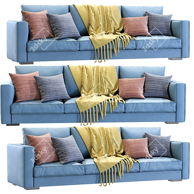 Marac Tango Leather Sofa: Modern, Stylish, and Comfortable 3D model image 3