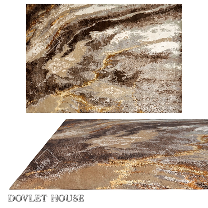 Luxury Silk & Wool Carpet | DOVLET HOUSE (Art 16170) 3D model image 1