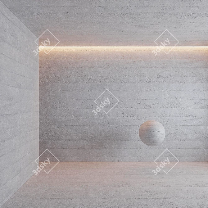 Title: Distressed Concrete Seamless 3D model image 1