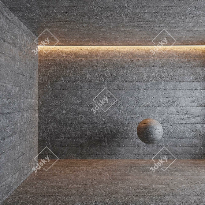 Title: Distressed Concrete Seamless 3D model image 3