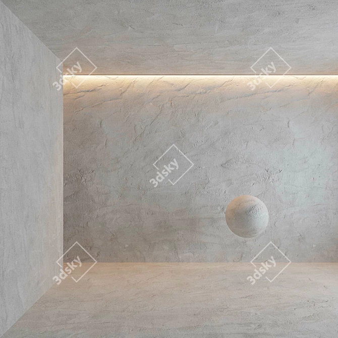 Sleek Concrete Plaster Vol.1 3D model image 1