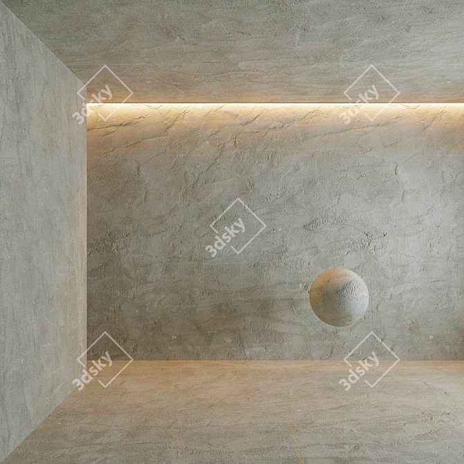 Sleek Concrete Plaster Vol.1 3D model image 2