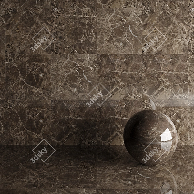 Emperador Brown 80x80: High-Definition Textures for Wall & Floor 3D model image 4