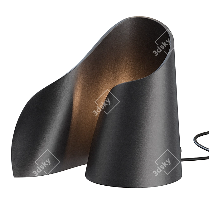 Sleek Oyster Table Lamp 3D model image 5