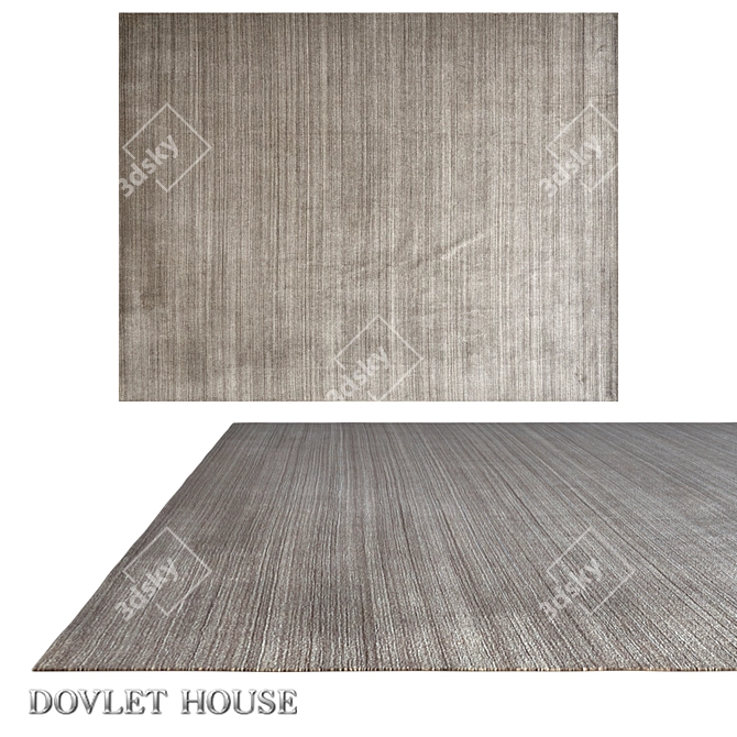 DOVLET HOUSE Art 16187: Wool & Art Silk Carpet 3D model image 1