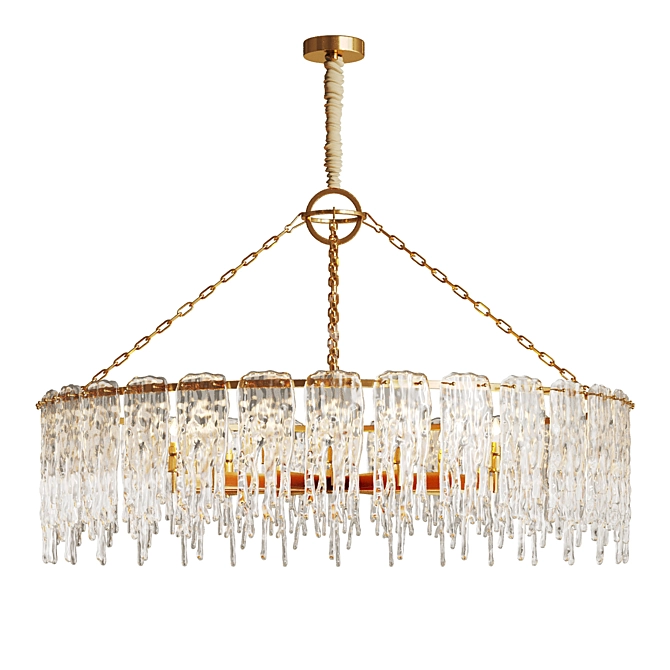 Elegant Ice Chandelier: SPRING Ø120 3D model image 2