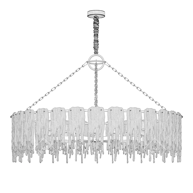 Elegant Ice Chandelier: SPRING Ø120 3D model image 4