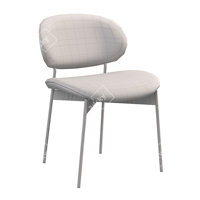 Luz Upholstered Chair 3D model image 6