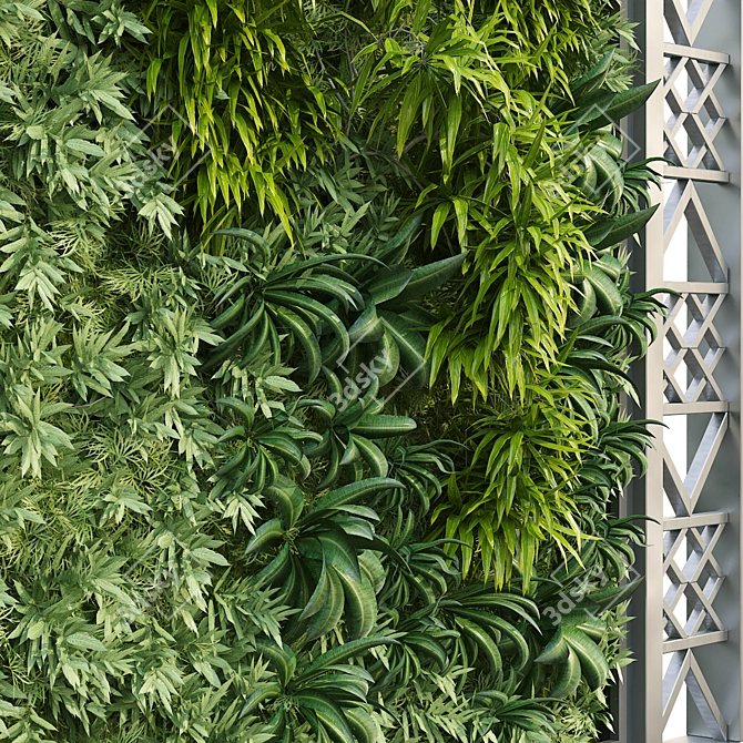 Greenwall Vertical Plant Set 3D model image 2