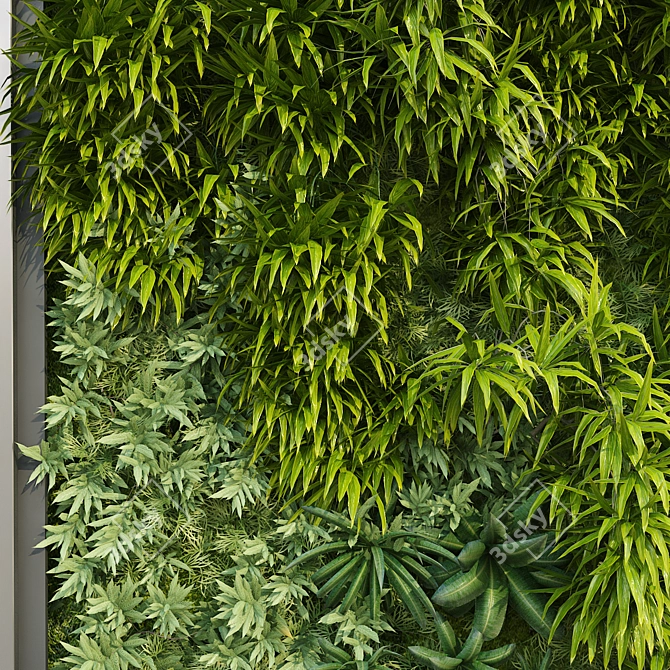 Greenwall Vertical Plant Set 3D model image 3