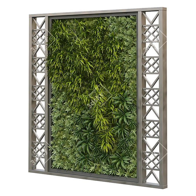 Greenwall Vertical Plant Set 3D model image 6