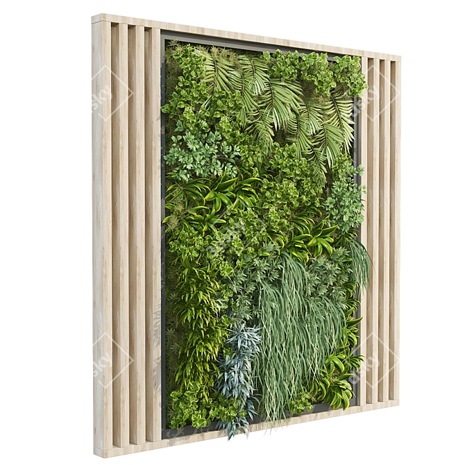 Nature's Oasis Vertical Garden Set 3D model image 2
