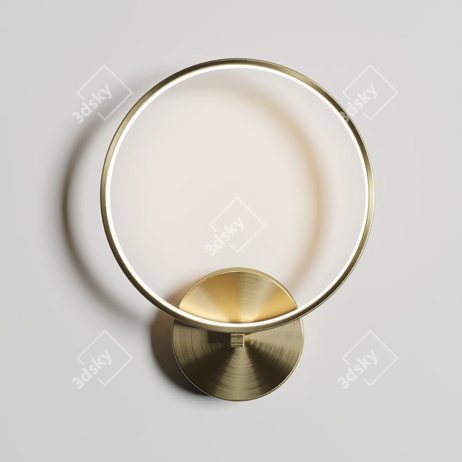 Elegant Copper Wall Sconce: Claire 3D model image 1