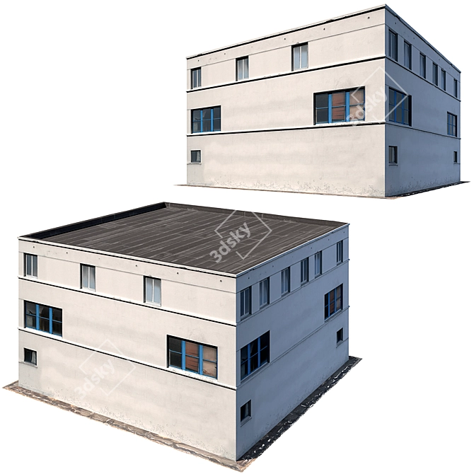 Low Poly Building: High-Res 8K Textured 3D model image 3