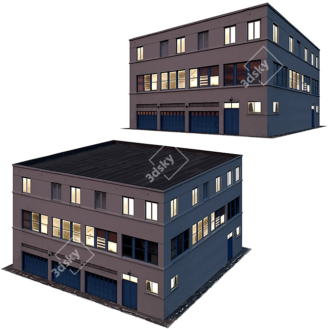 Low Poly Building: High-Res 8K Textured 3D model image 4