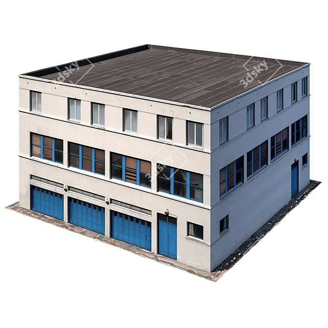 Low Poly Building: High-Res 8K Textured 3D model image 7