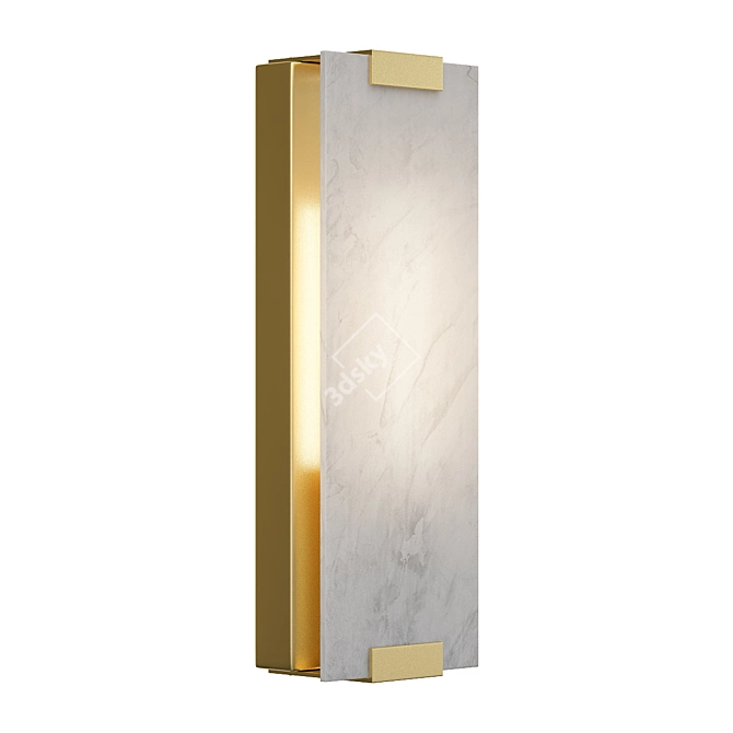 Marble Brass Wall Lamp by ImperiumLoft 3D model image 1