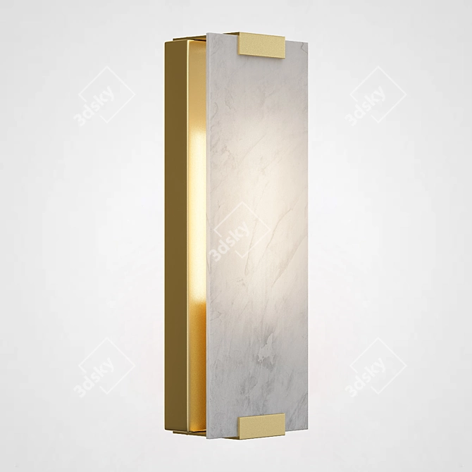 Marble Brass Wall Lamp by ImperiumLoft 3D model image 2