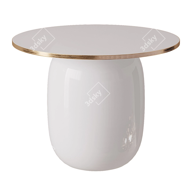 Elegant Round Coffee Table 3D model image 1