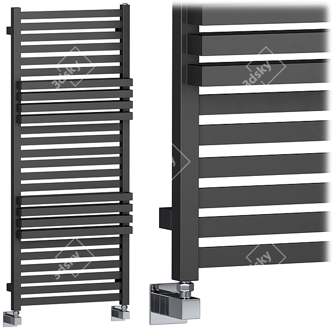 Designer Towel Radiators Set - Stylish and Functional 3D model image 3