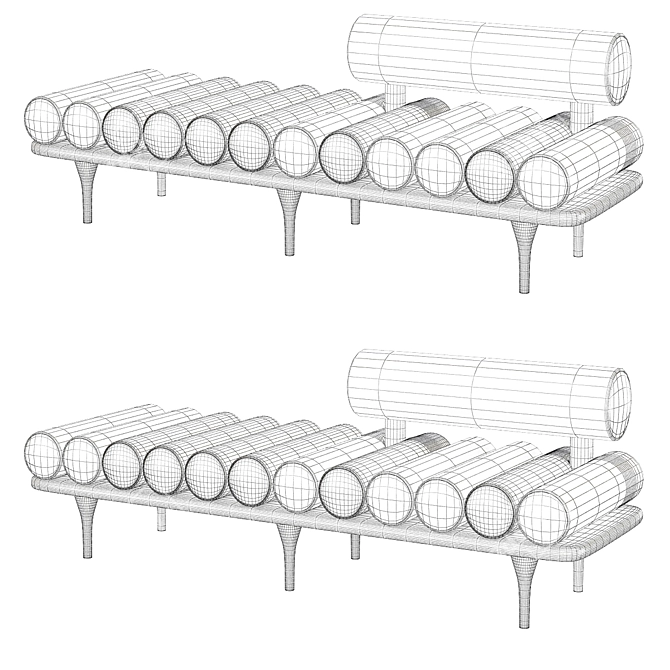 Versatile Five to Nine Seater 3D model image 2